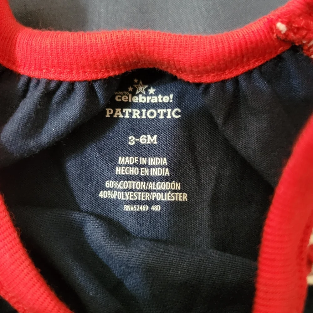 Celebrate IT ROMPER Americana LITTLE MISS INDEPENDENT Size 3-6MONTH BABY GIRL